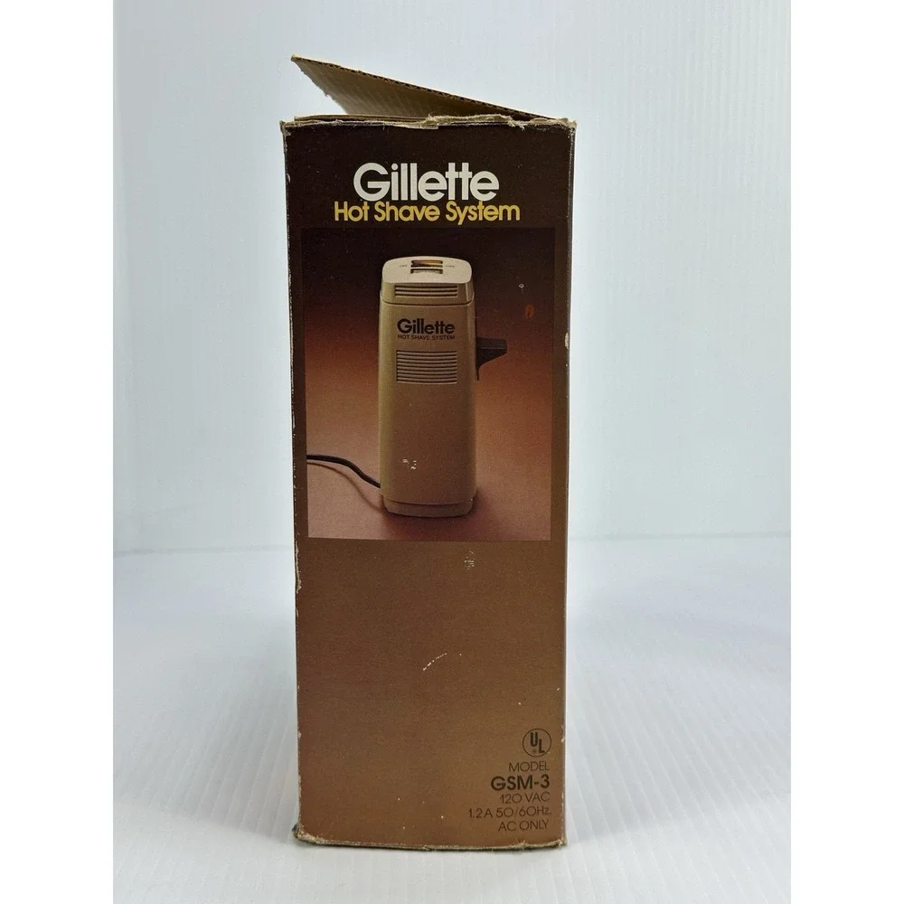 Vintage Gillette Hot‎ Shave System GSM-3 OPEN BOX Unused Green Light Comes On